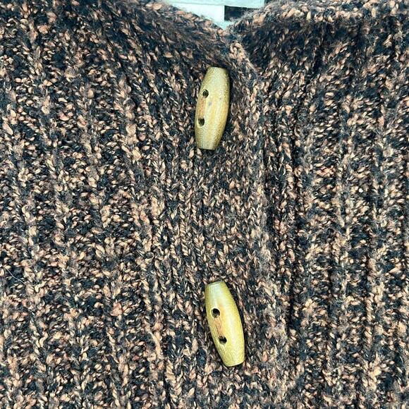 Vintage 90s Grandpa Knit Sweater Toggle Goblin Forest Grunge Brown Black Large - Picture 4 of 8